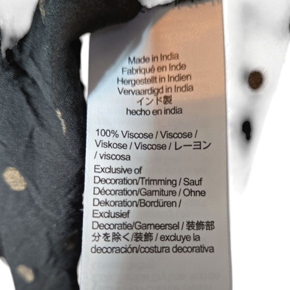 Madewell Black Polka dot Smocked Lucie Dress Size Medium - Picture 8 of 9